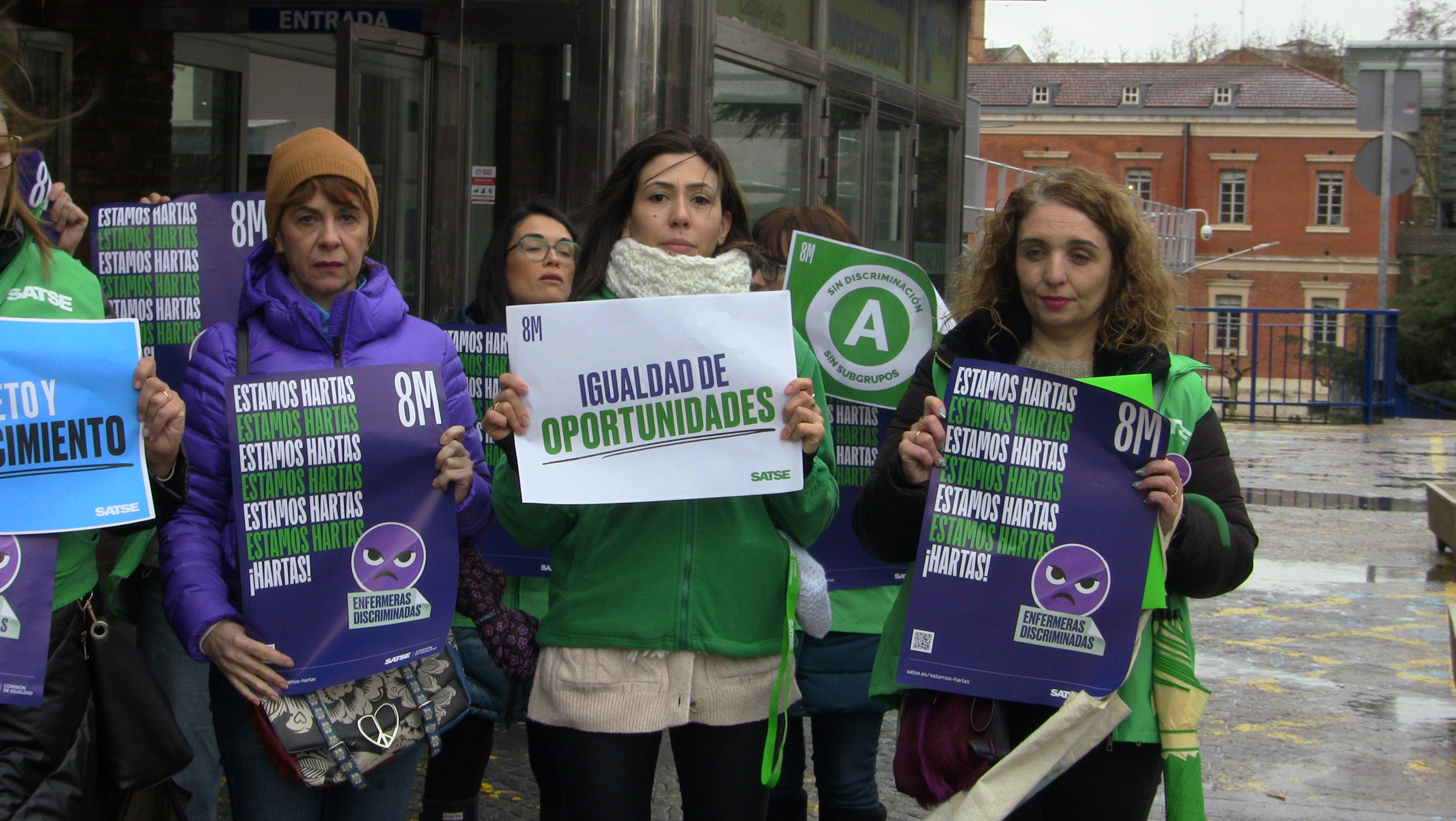 Concentración de SATSE Castilla y León en Hospital Clínico de Valladolid el 8 de Marzo